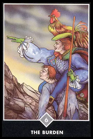 雲之六-重擔/奧修禪塔羅 Osho Zen Tarot