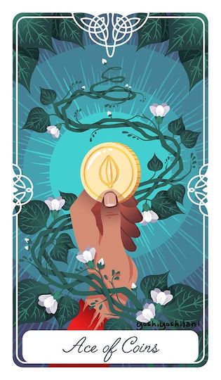 錢幣一:傑克與豌豆|Tarot of the Divine 神聖塔羅