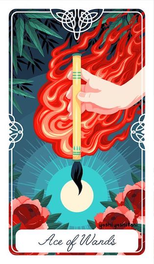 權杖一：神奇畫筆｜Tarot of the Divine 神聖塔羅