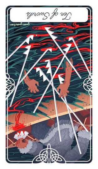 寶劍十：被背叛的賽德娜｜Tarot of the Divine 神聖塔羅