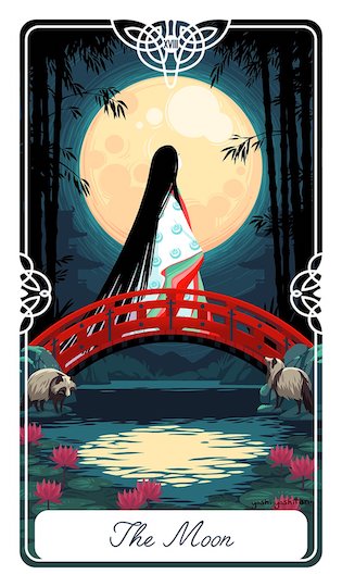 月亮:竹取公主輝夜姬|Tarot of the Divine 神聖塔羅