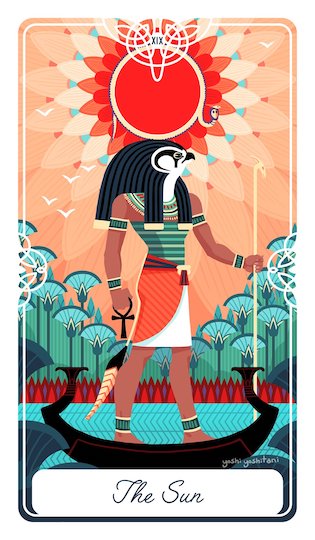 太陽:埃及的太陽神拉|Tarot of the Divine 神聖塔羅