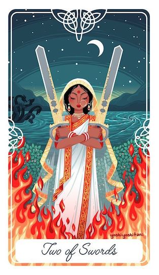 寶劍二:悉多 Sita|Tarot of the Divine 神聖塔羅