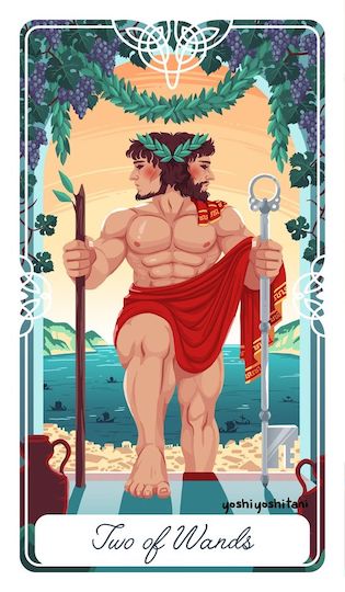 權杖二：羅馬門神雅努斯｜Tarot of the Divine 神聖塔羅