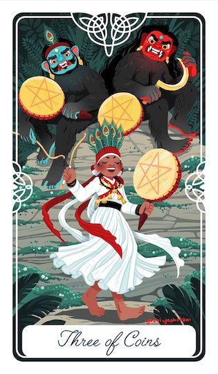 錢幣三:尼泊爾薩滿之神|Tarot of the Divine 神聖塔羅