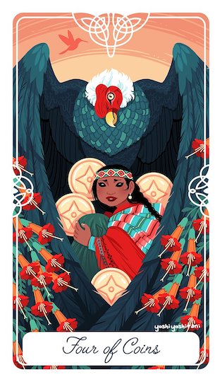 錢幣四：禿鷹的妻子 ｜Tarot of the Divine 神聖塔羅