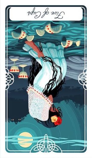 聖杯五:哭泣的女人|Tarot of the Divine 神聖塔羅