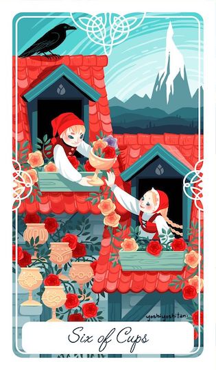 聖杯六：格蕾塔與凱｜Tarot of the Divine 神聖塔羅