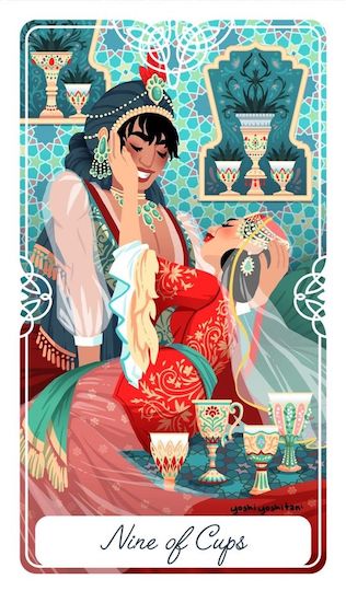 聖杯九:杜尼亞公主|Tarot of the Divine 神聖塔羅