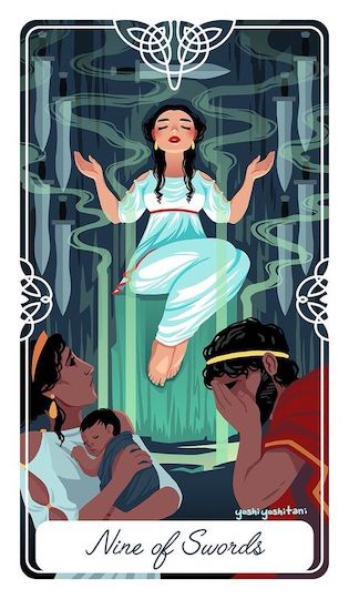 寶劍九:伊底帕斯|Tarot of the Divine 神聖塔羅