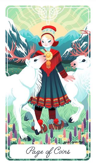 錢幣侍者:太陽神的女兒|Tarot of the Divine 神聖塔羅